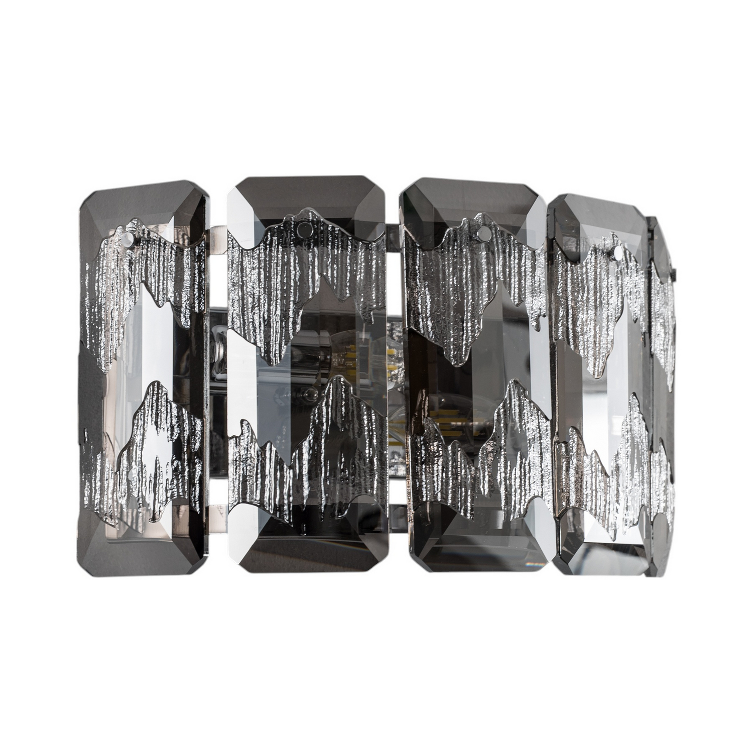 B-Ware Lucea Orvin Wandleuchte Lampe Wandlampe Chrom Glas 2flammig Transparent