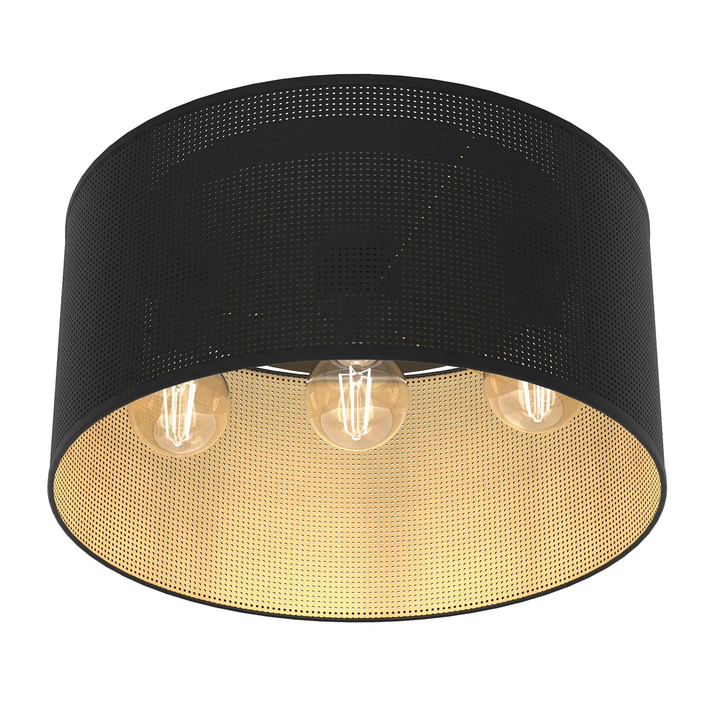 B-Ware Luminex Deckenleuchte Lampe Jovin Loft Shade E27 Led Schwarz Gold 3 Flammig