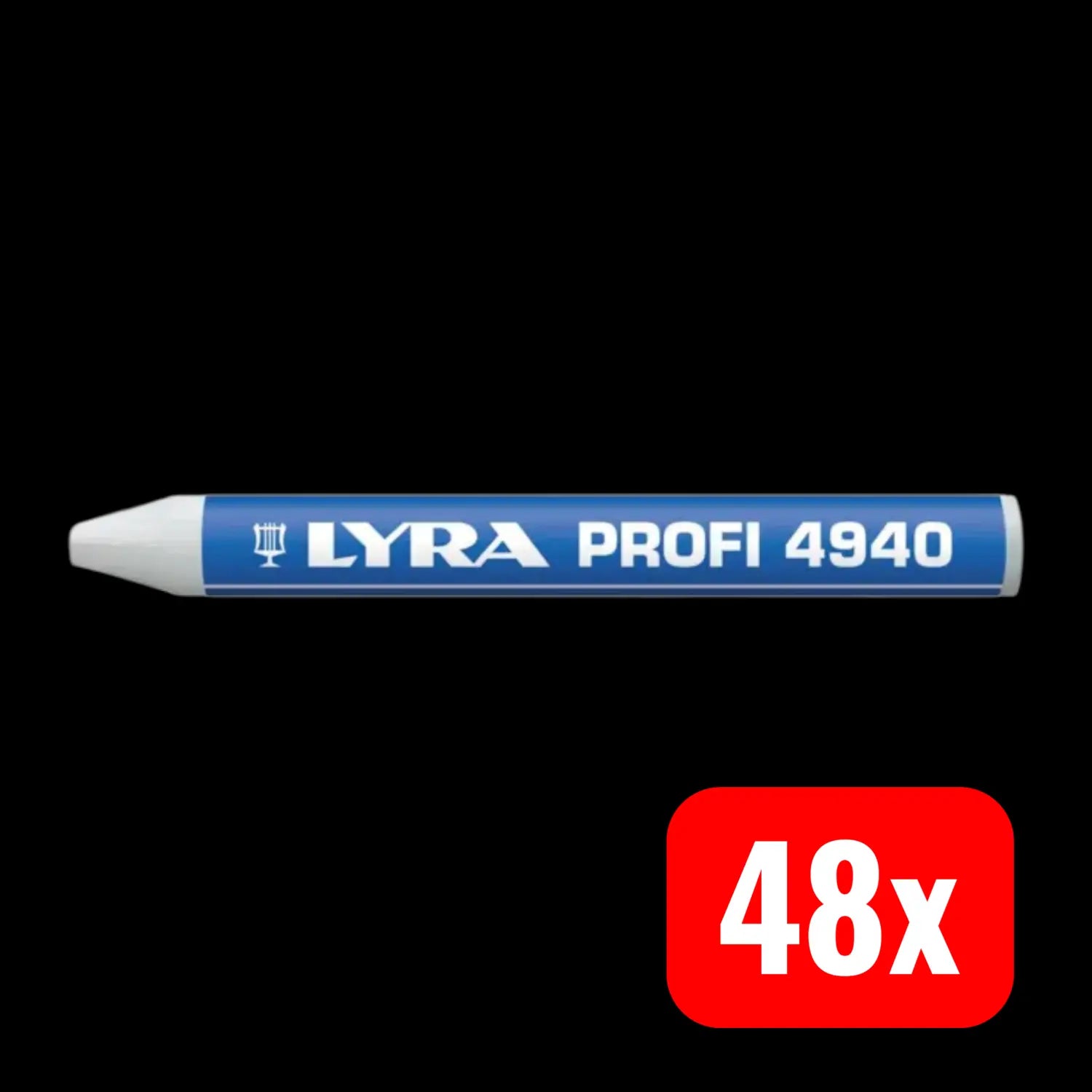 B-Ware Lyra Kreide Markierstift Reifen Universalkreide Weiß Papier Schachtel 48 Stück