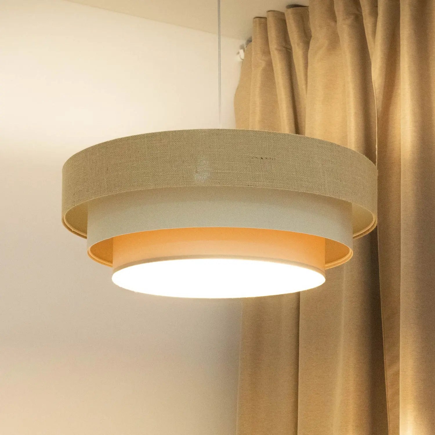 B-Ware Maco Design Hängeleuchte Pendelleuchte Jute Creme Beige Boho Lampe Deckenlampe