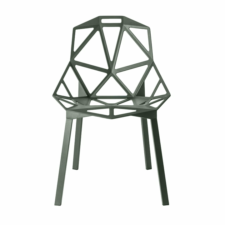 B-Ware Magis Chair One Stapelstuhl Stuhl Esszimmerstuhl Küchenstuhl Essstuhl Graugrün