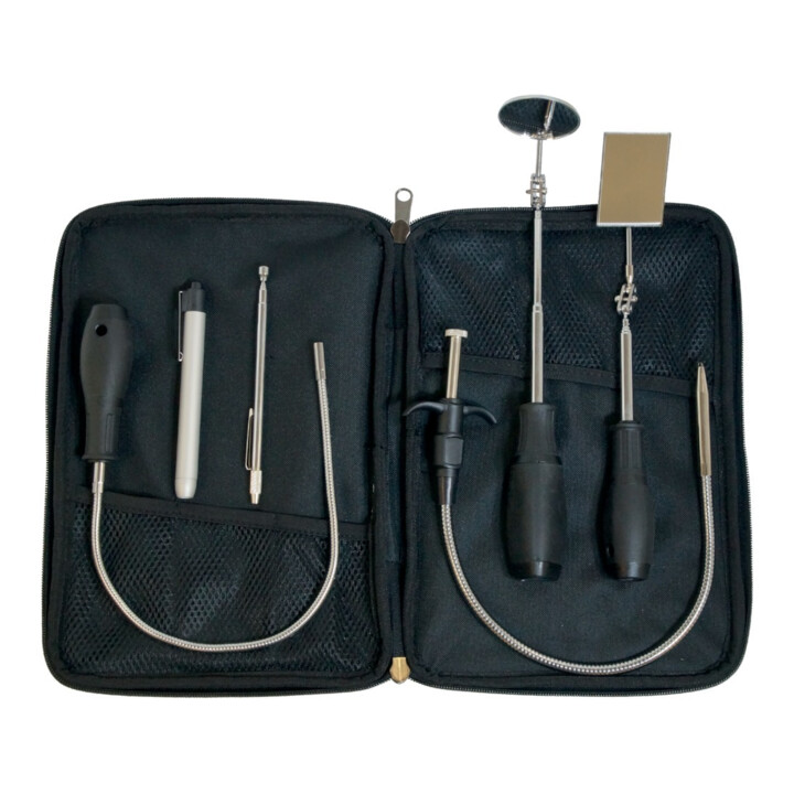B-Ware Magnetheber Set Inspektionswerkzeug Werkzeug 6 Tlg Schwarz Werkzeugtasche
