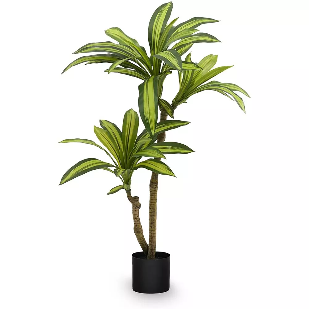 B-Ware Maia Shop Dracaena Kunstbaum Pflanze Künstliche Seide Tropisch Echtblatt Dekor