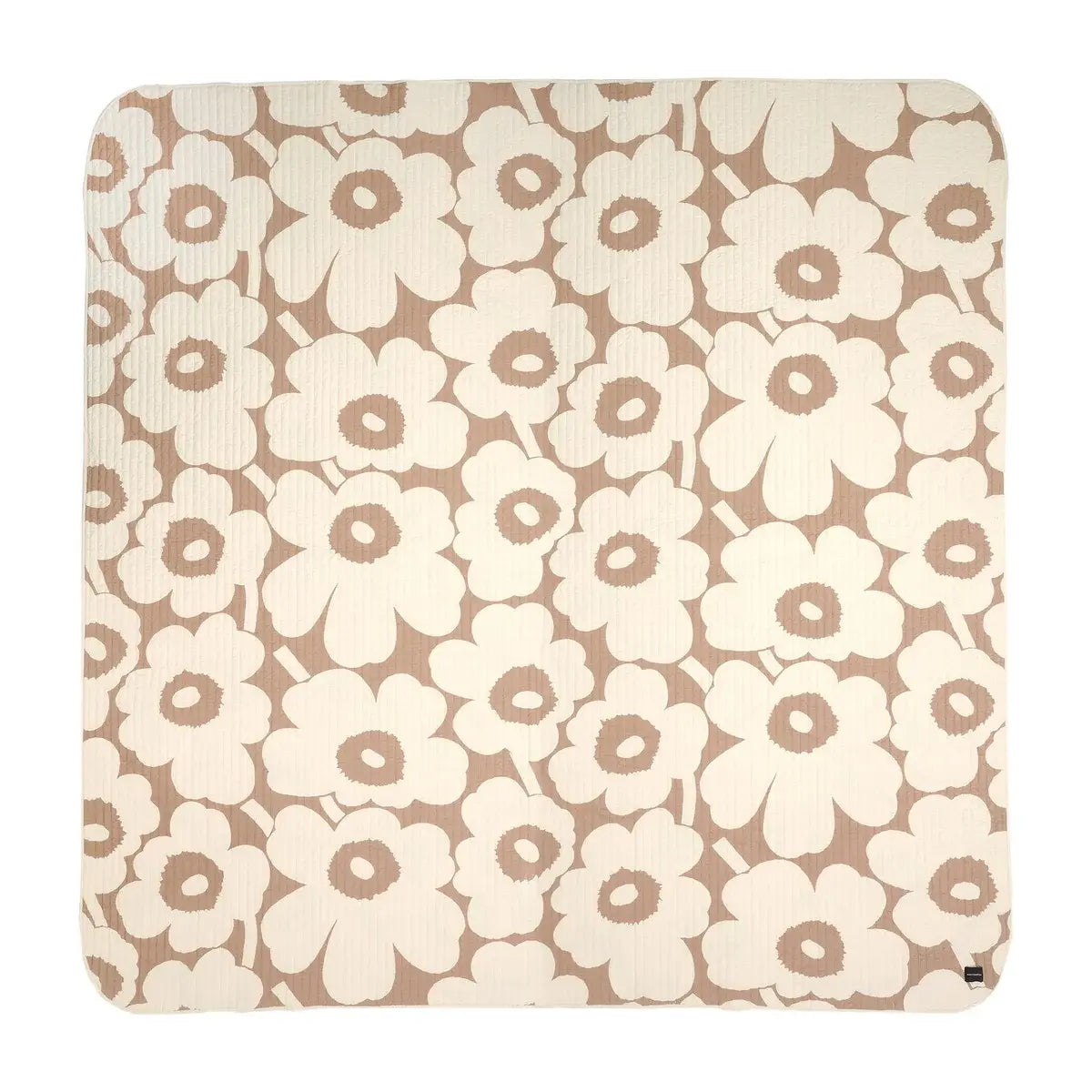 B-Ware Marimekko Tagesdecke überwurf Unikko Baumwolle Leinen Off White 260 X 260 Cm