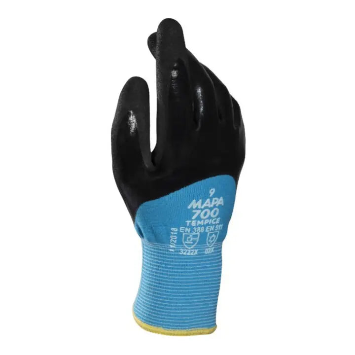 B-Ware Mapa Handschuh Schutzhandschuh Kälteschutz Temp Ice 700 Größe 10 Blau 12 Paar