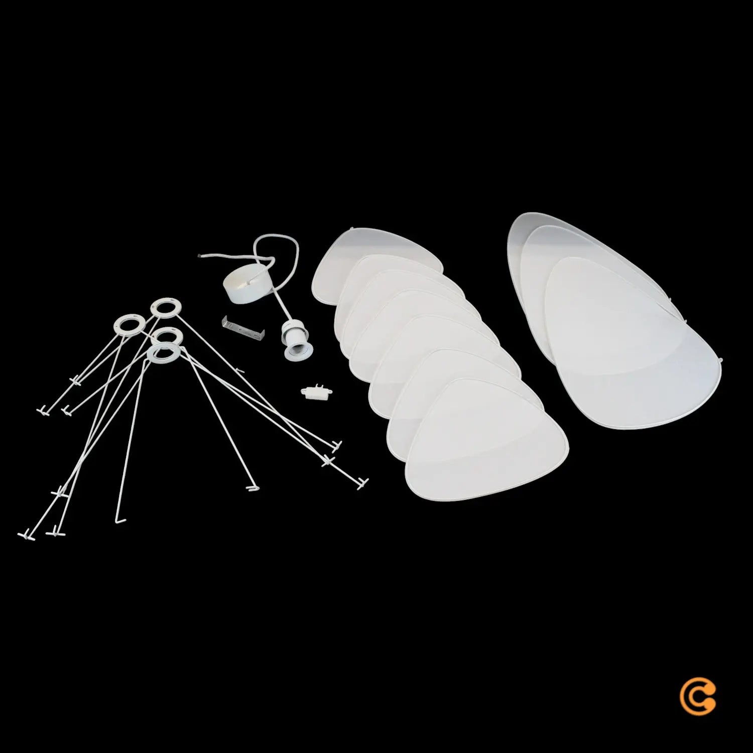 C-Ware Market Set Screen Xl Pendelleuchte Hängelampe Lampe E27 Weiß Siehe Text/Foto