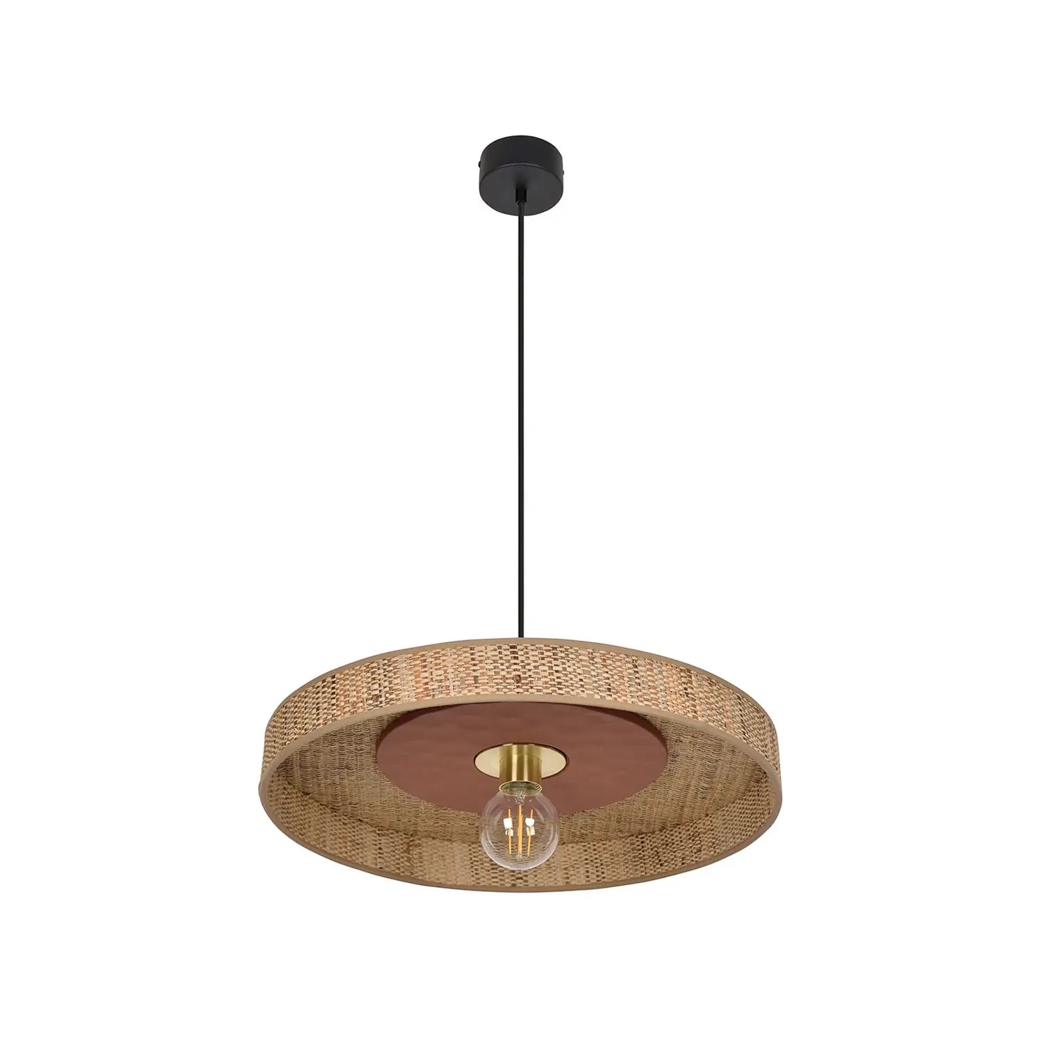 B-Ware Market Set Hängeleuchte Pendelleuchte Portinatx Bast Keramik Terracotta E27 Led