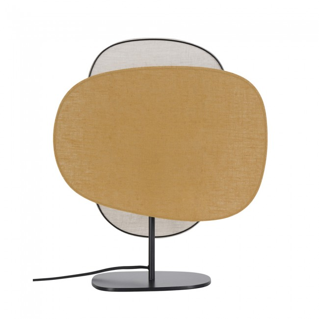 B-Ware Market Set Tischlampe Screen 70's Tischleuchte Tischlicht Mehrfarbig Leinen 48cm