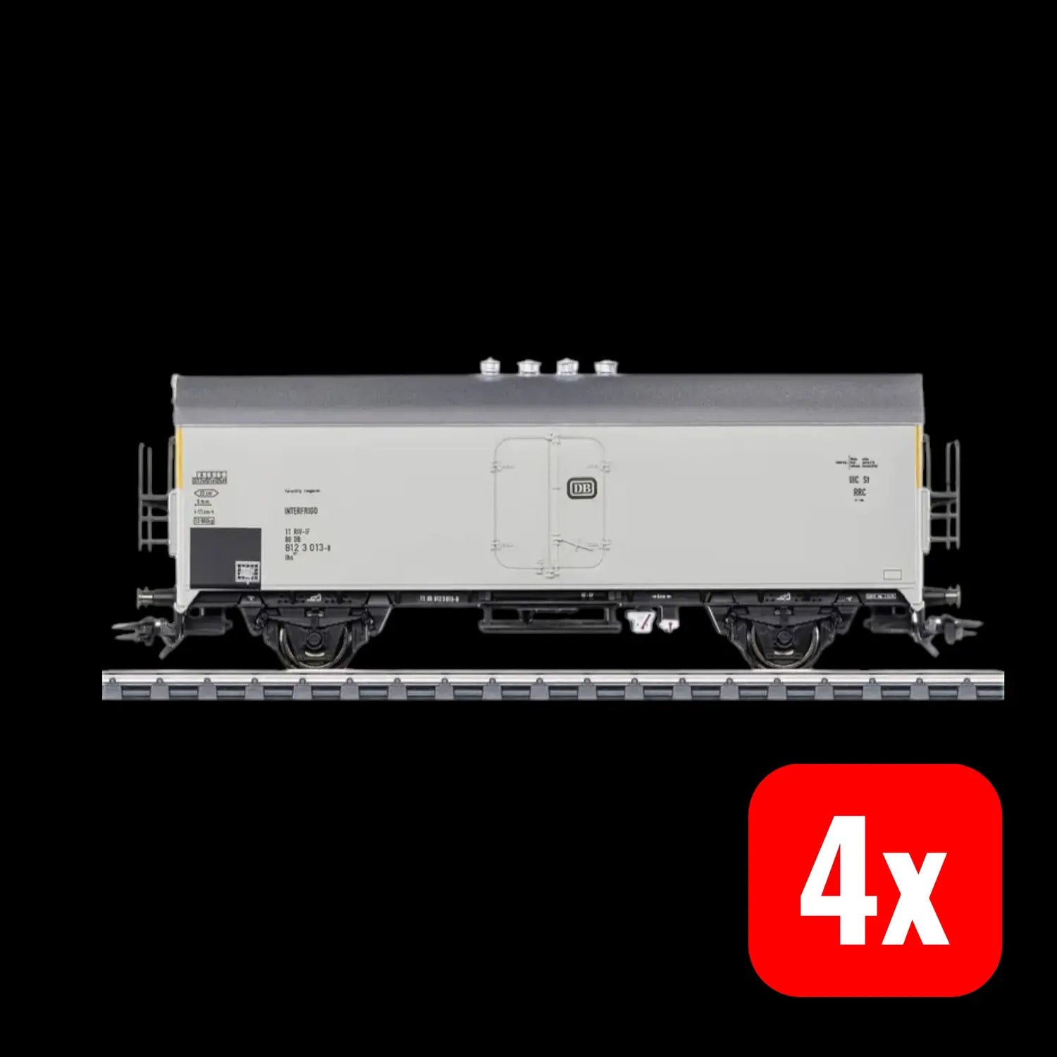 B-Ware Märklin H0 Kühlwagen Güterwagen Ichqrs 377 Db Kieselgrau Modell Wagen 4 Stück