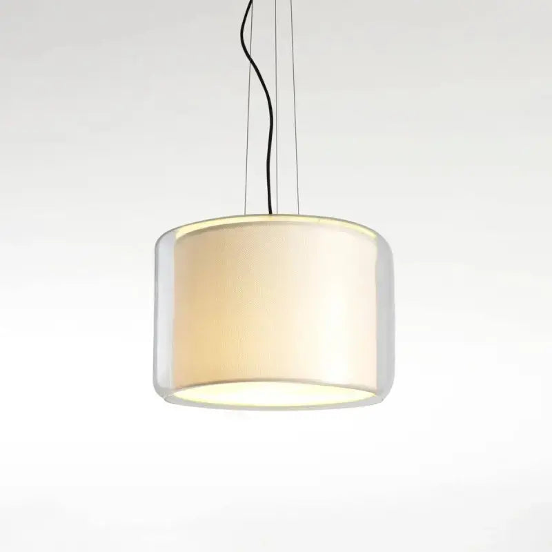 B-Ware Marset Pendelleuchte Hängelampe Mercer 30 Textil Glas Perlweiß E27 Led ø 30 Cm