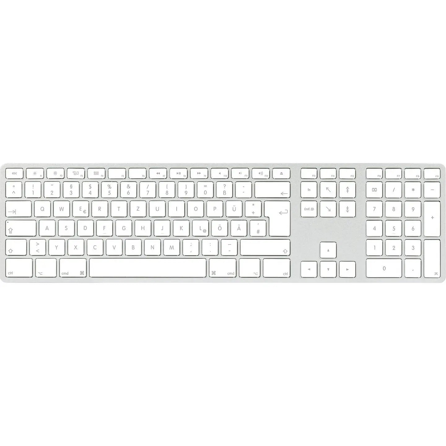 B-Ware Matias Fk416 Pcdcbb De Wireless Tastatur Keyboard Mac Book Silber Qwertz Funk