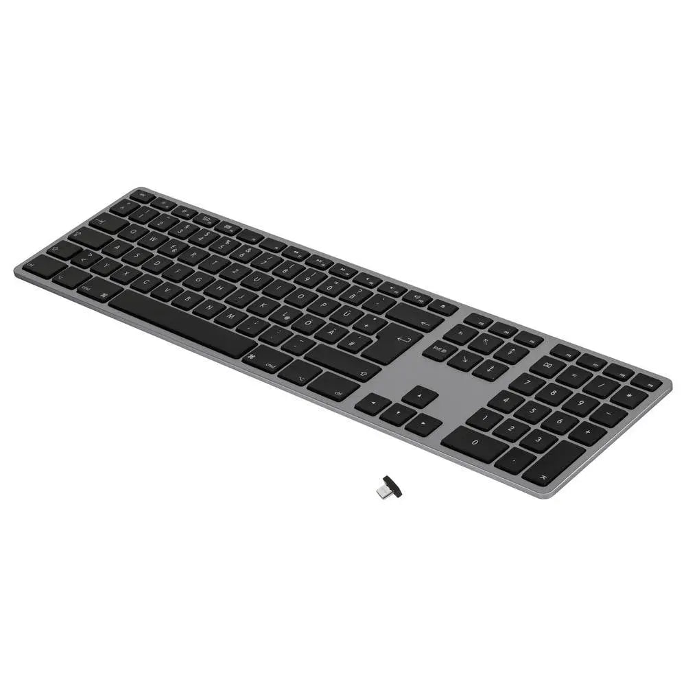B-Ware Matias Tastatur Keyboard Mac Kabellos Usb C Space Grau Deutsch Qwertz Apple Alu