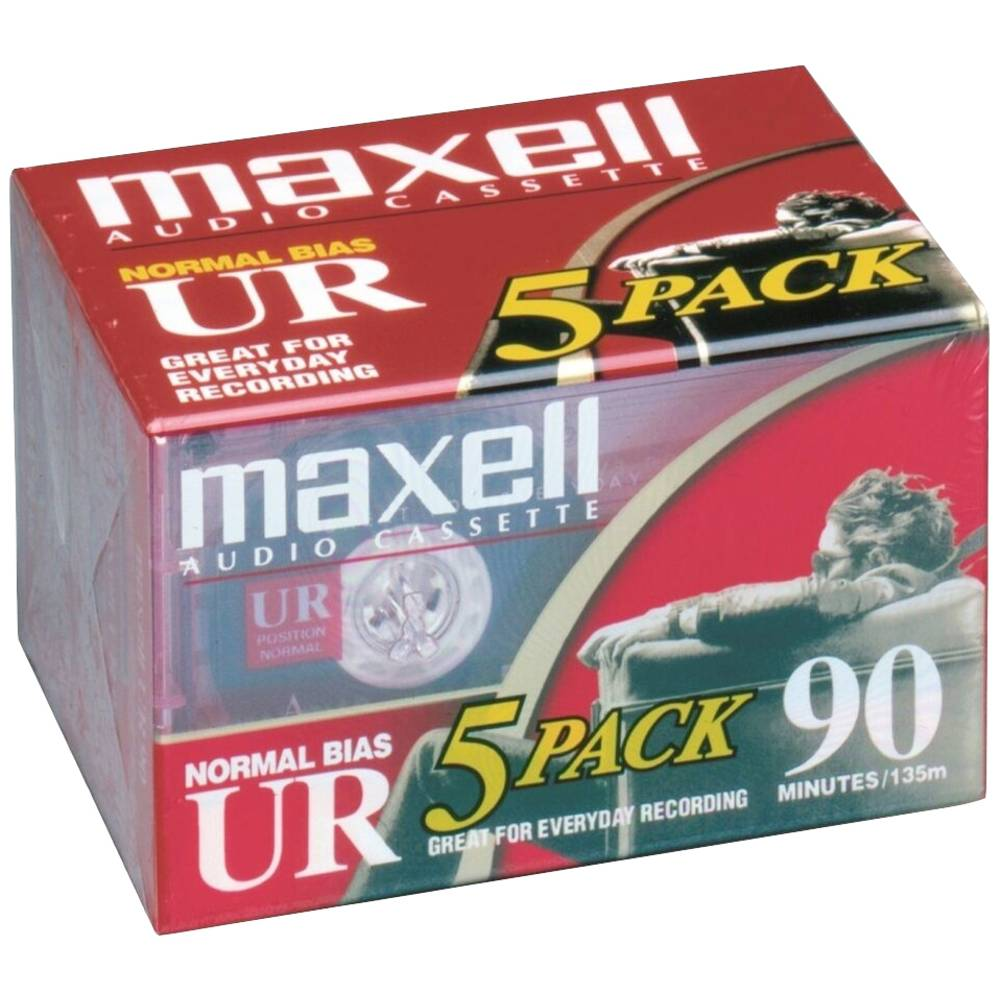 B-Ware Maxell Audiokassette 90 Min 5er Set Normal Bias Audio Kassetten 5 Sets