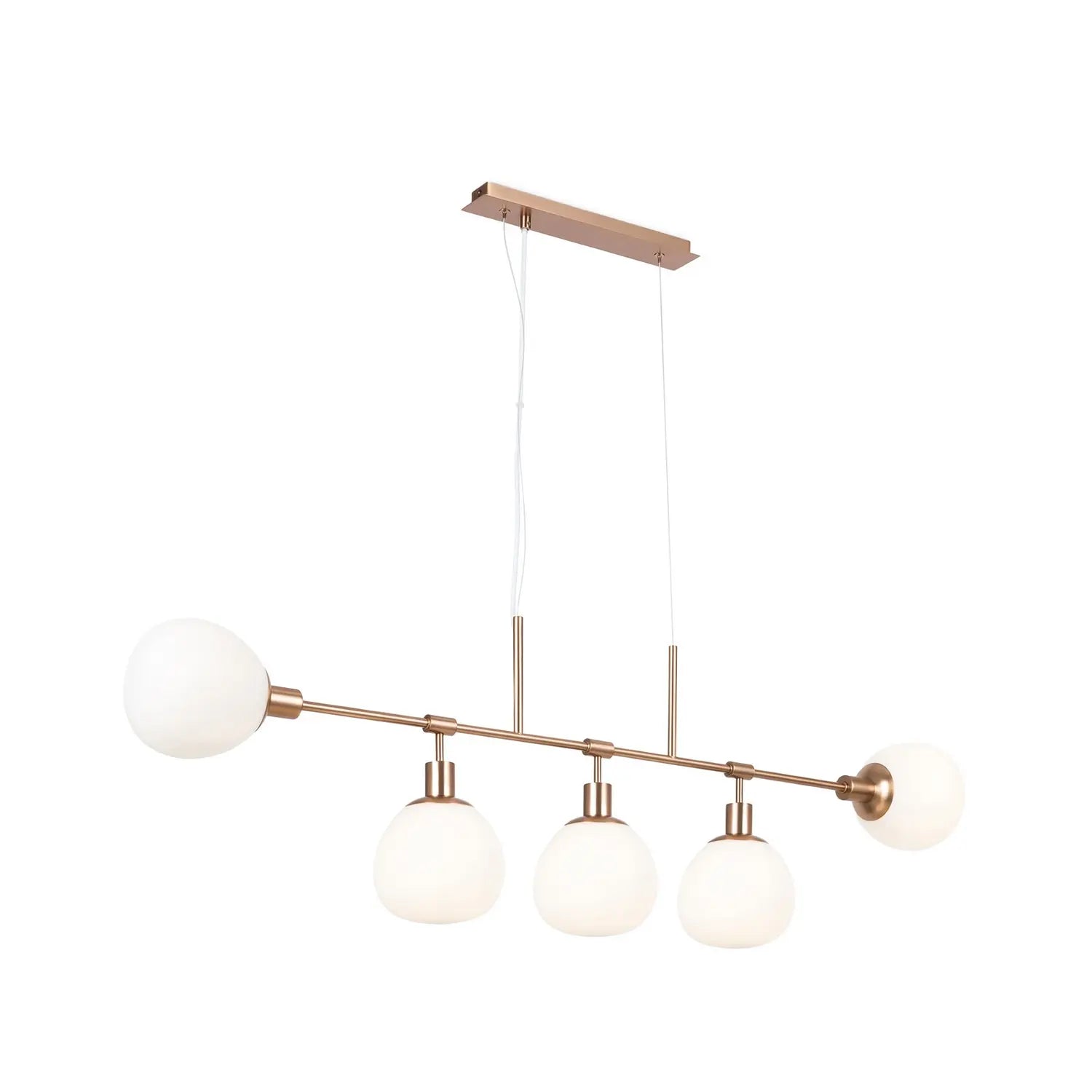 B-Ware Maytoni Hängelampe Pendelleuchte Glas Erich Messing Weiß 5 Flammig E14 Led
