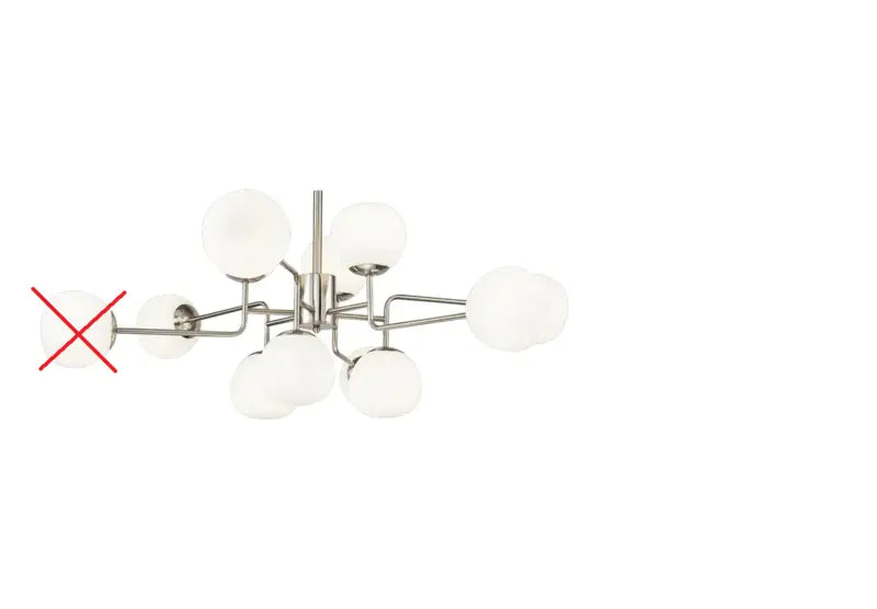 B-Ware Maytoni Kronleuchter Hängelampe Erich Glas Metall 12 Flammig Siehe Text/Foto