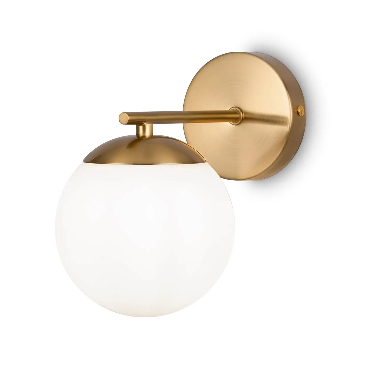 B-Ware Maytoni Wandleuchte Wandlampe Marble Glasschirm Messing Weiß E27 Led Glaslampe