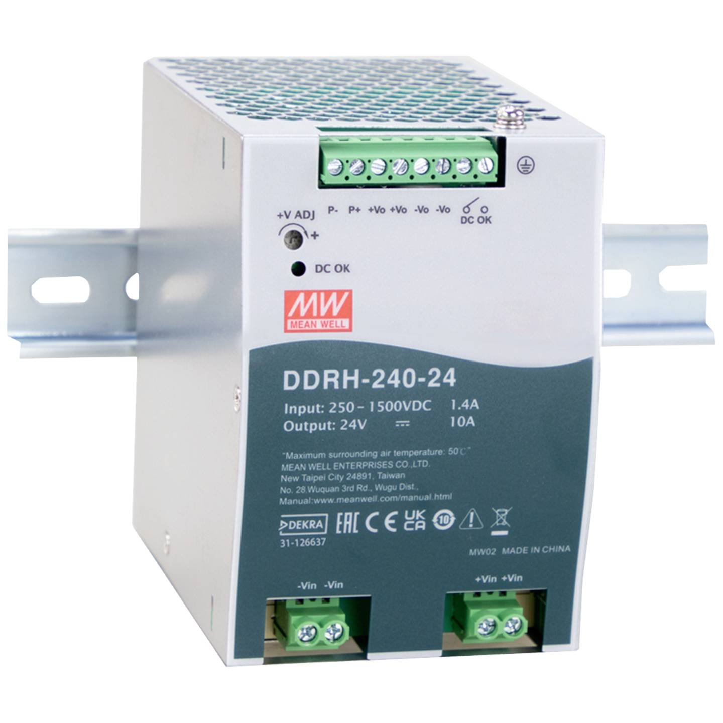 B-Ware Mean Well Dc/Dc Wandler Netzteil Hutschienen 12 V 200 W Ddrh 240 12 Din Rail27
