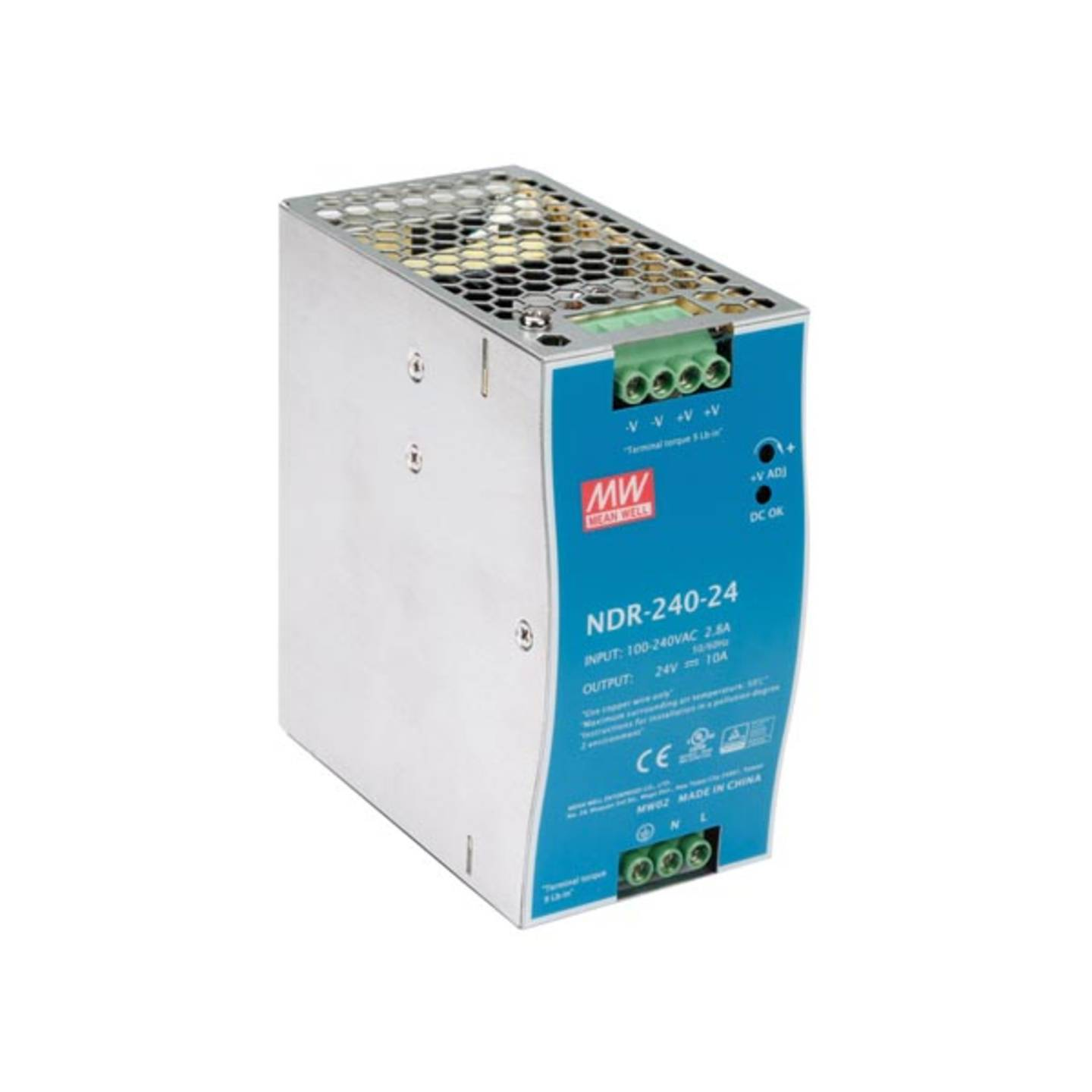 B-Ware Mean Well Netzteil Snt Din Schiene Ndr 240 24 240 W Schaltnetzteil Schalter