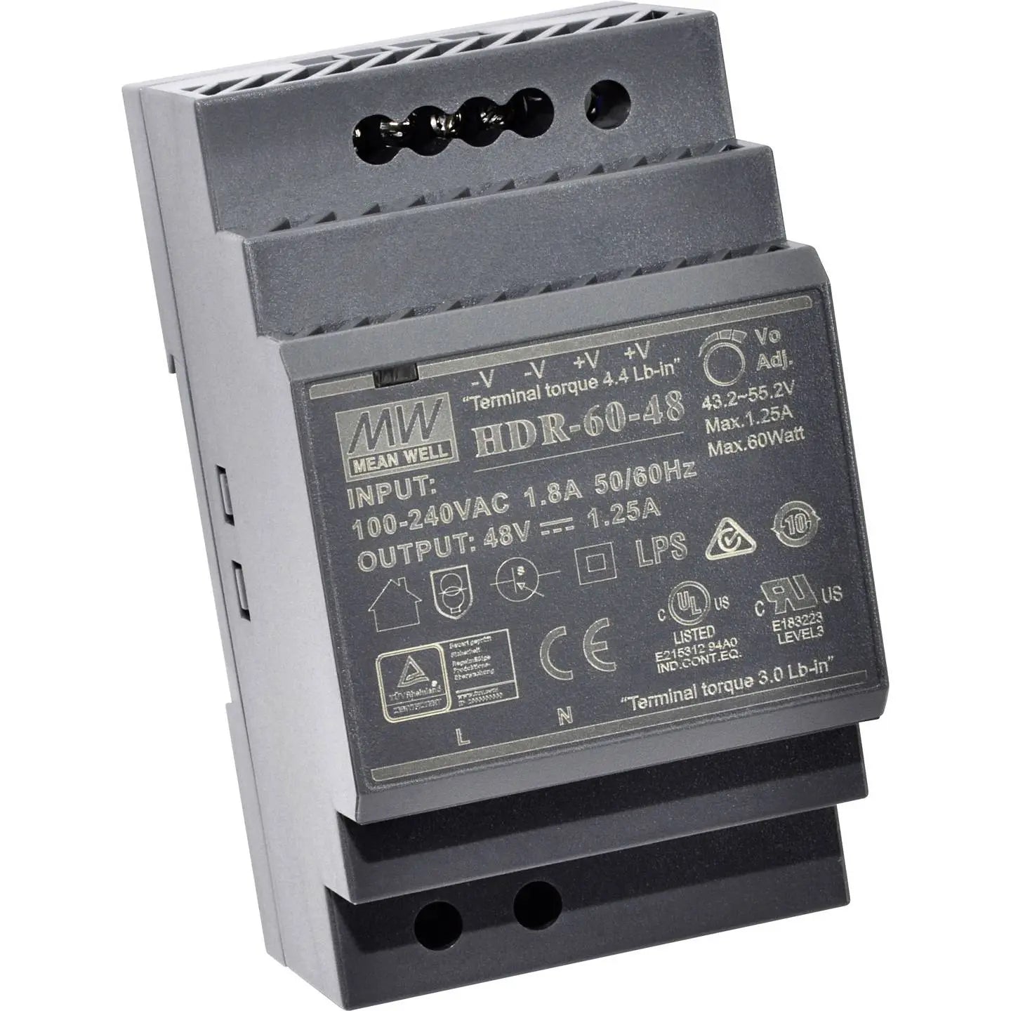 B-Ware Mean Well Schaltnetzteil Din Schiene Netzteil Stromversorgung 60 W 48 V 1 25 A