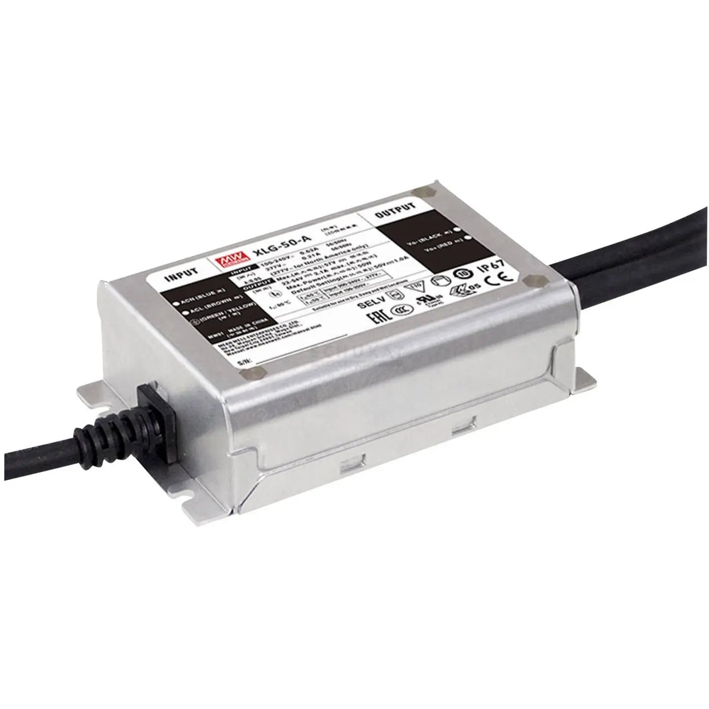 B-Ware Mean Well Led Treiber Netzteil Schaltnetzteil Konstantleistung Ip67 Metall 50 W