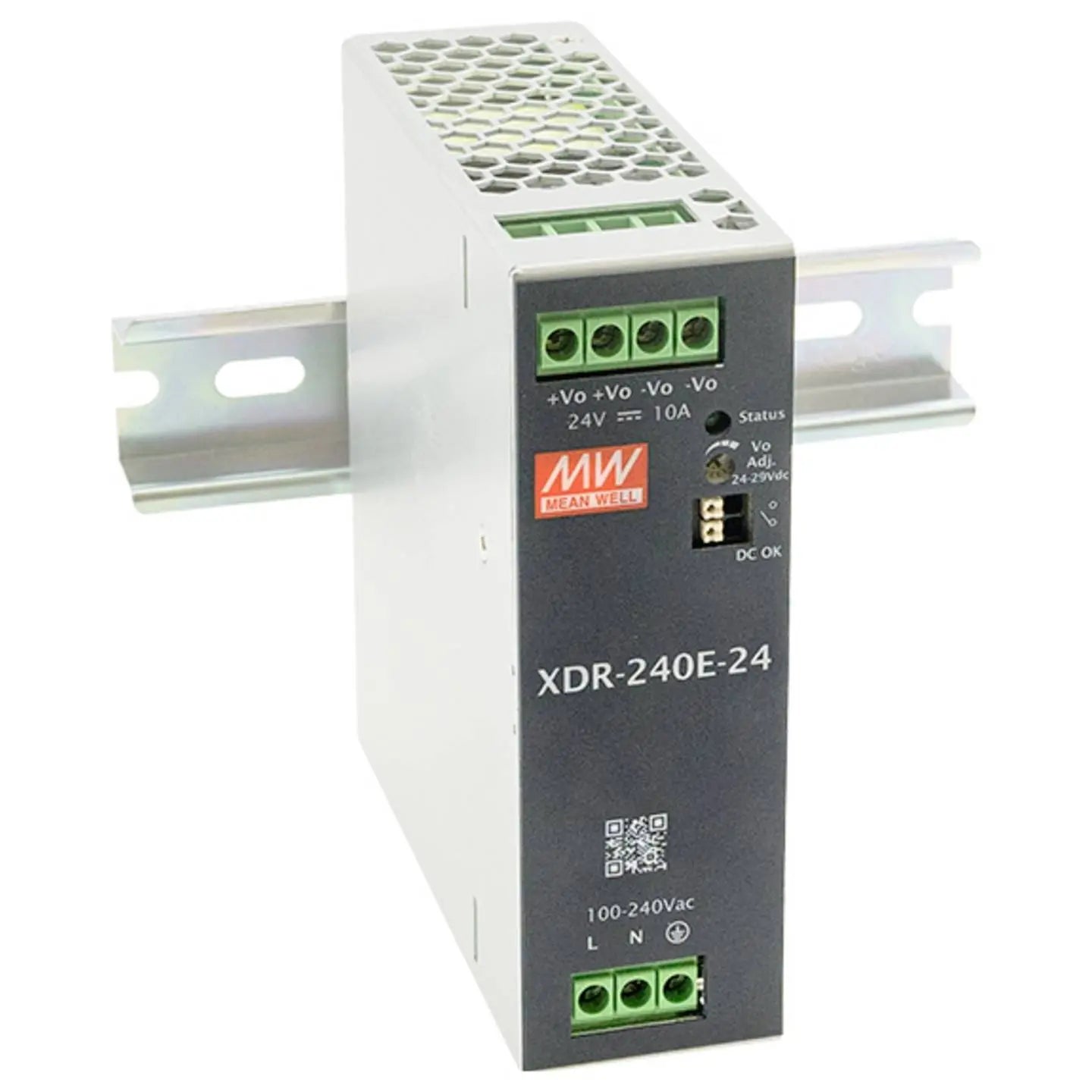 B-Ware Mean Well Hutschienen Netzteil Stromversorgung Xdr 240 E 12 Din Rail 12 V 20 A 240 W