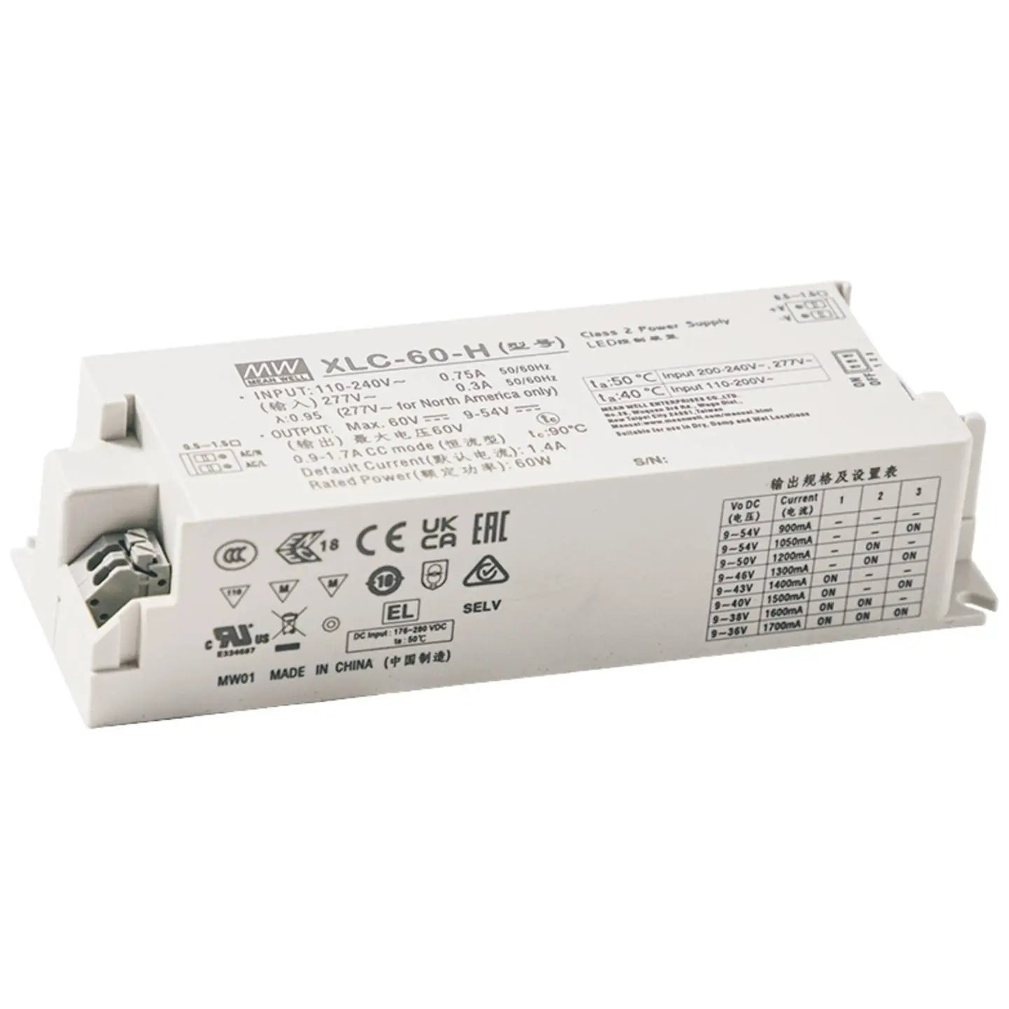 B-Ware Mean Well Led Treiber Netzteil Xlc 60 H Da2 N Stromversorgung Beleuchtung