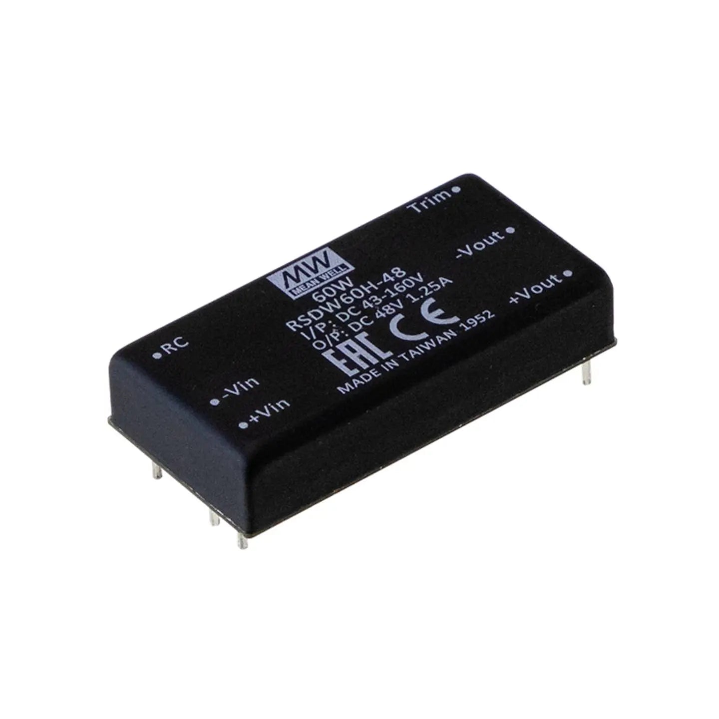 B-Ware Mean Well Rsdw60 Dc/Dc Wandler Stromversorgung Modul 60 W 1 Ausgang 12 V Print