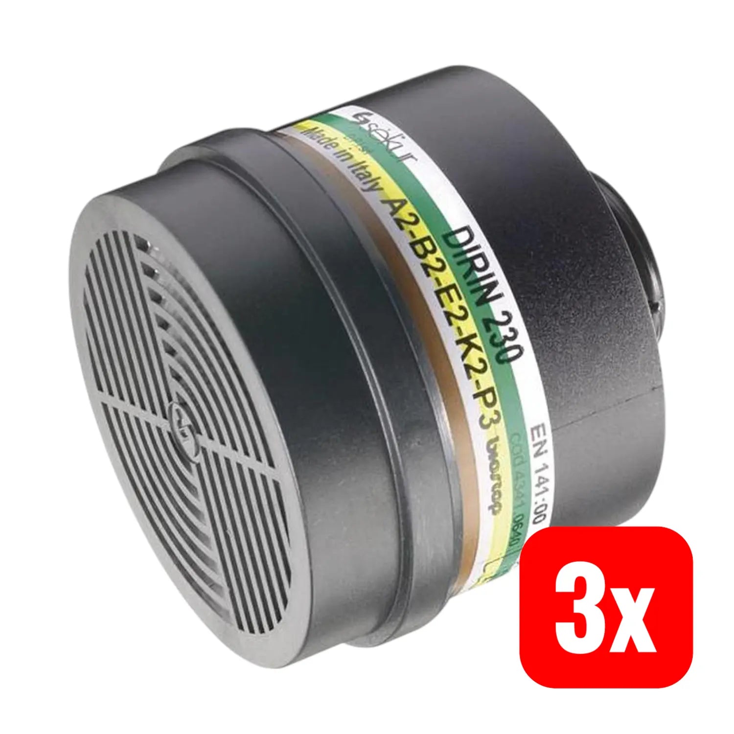 B-Ware Ekastu Mehrbereichsfilter Kombifilter Gasmaske A2 B2 E2 K2 P3 Kunststoff 3 Stück