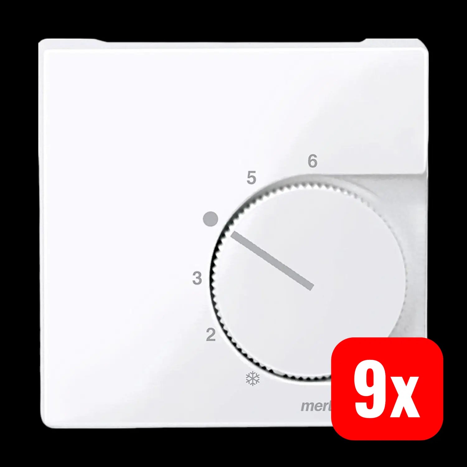 B-Ware Merten 534725 Frontabdeckung Raumthermostat Heizungssteuerung Lüftung 9 Stück