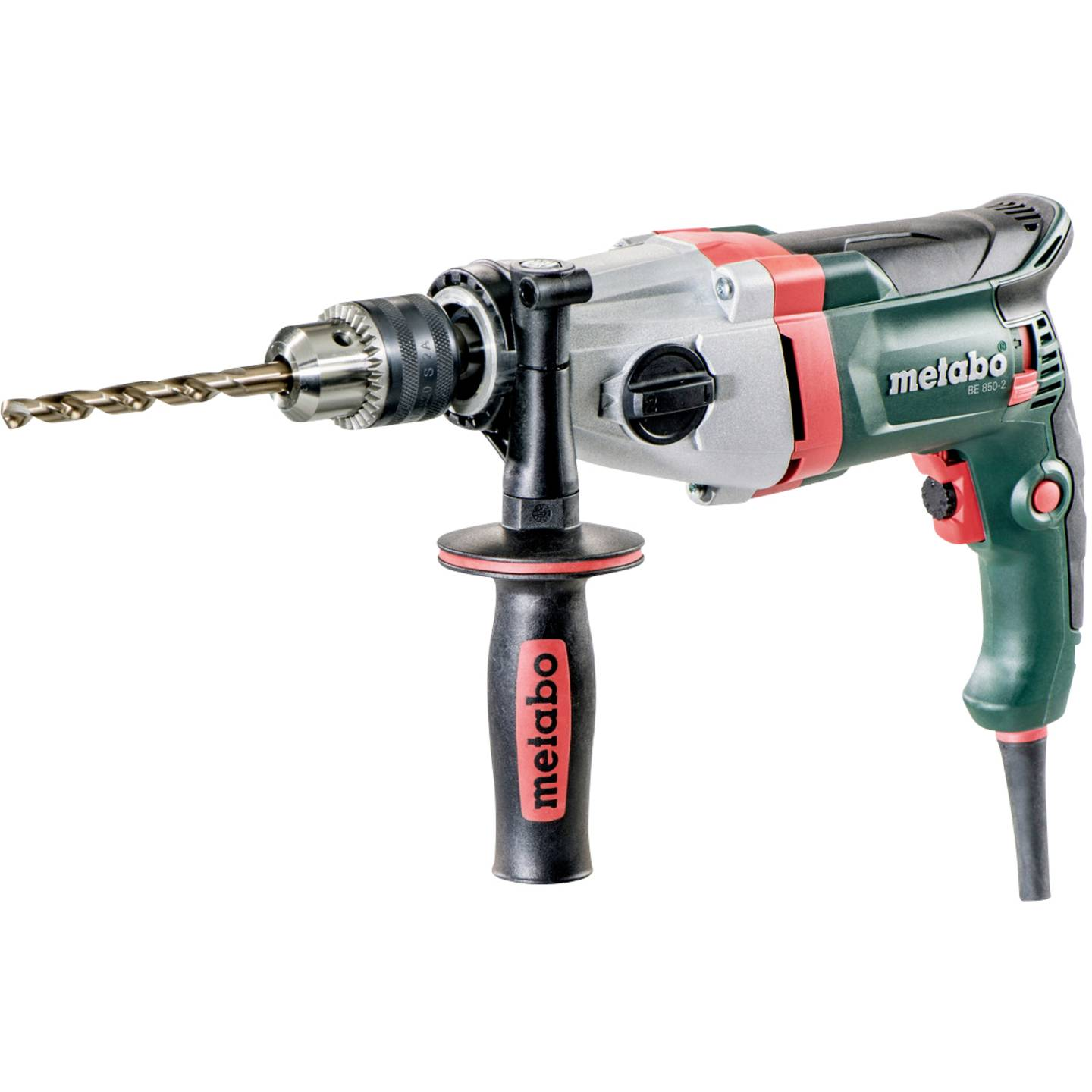 B-Ware Metabo Bohrmaschine Drehmaschine 2 Gang Linkslauf 850 W Zusatzhandgriff