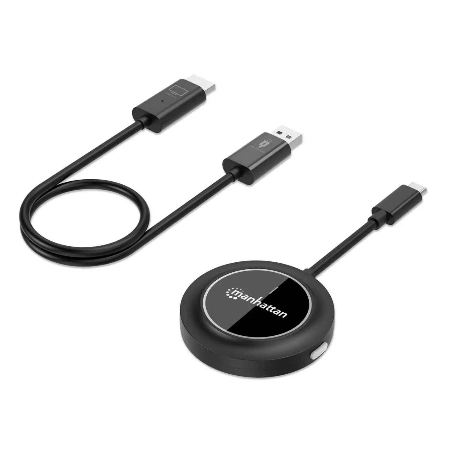 B-Ware Manhattan Präsentationsset Hdmi Adapter Wireless Hdmi Funkübertragung Set Schwarz