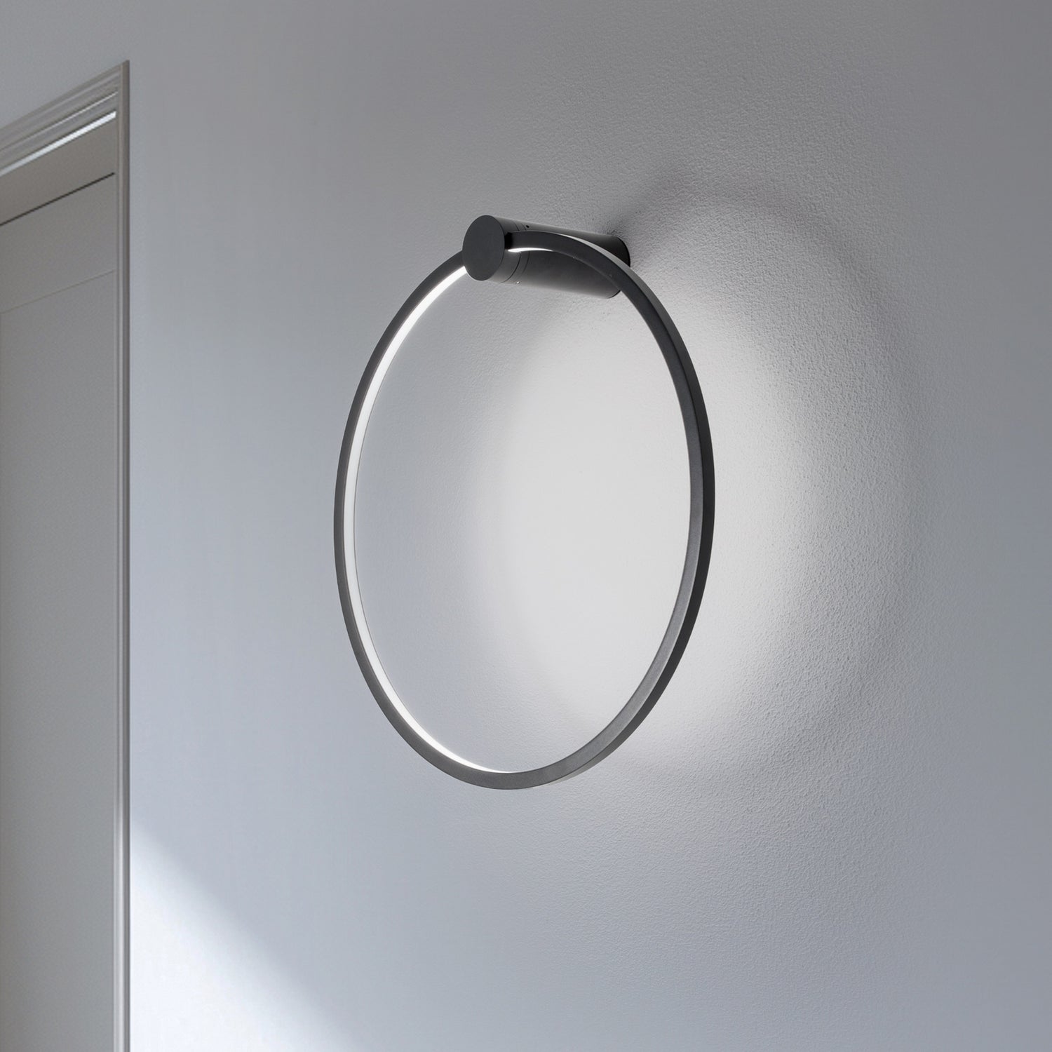 B-Ware Milagro Wandleuchte Wandlampe Saturno Led Schwarz Aluminium 4.000 K ø 50 Cm 25 W