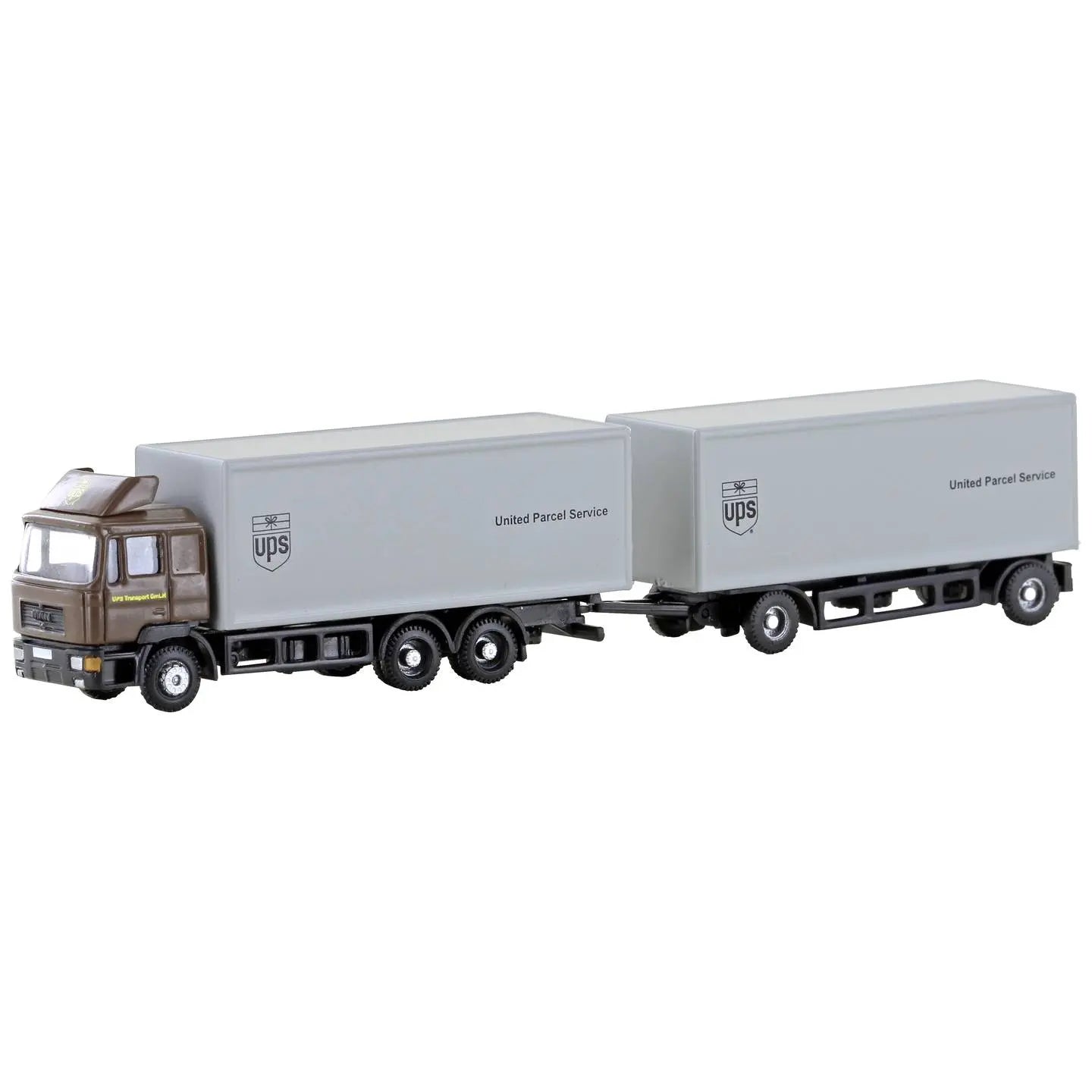 B-Ware Minis By Lemke Modell Lkw Lastwagen Zug Man F90 Koffer Hängerzug Ups Modell