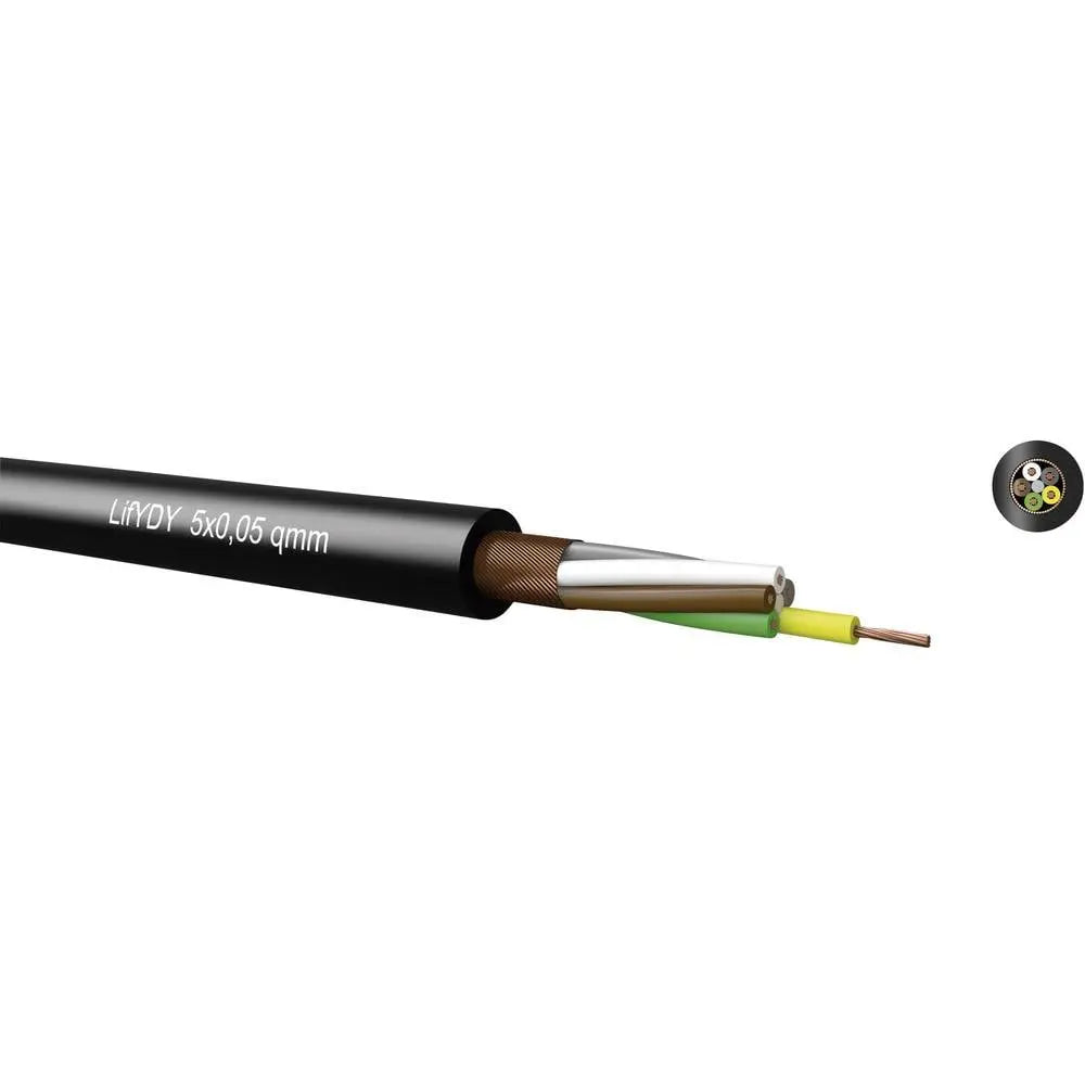 B-Ware Kabeltronik Steuerleitung Steuerkabel Lif Ydy 4x 0,1 Mm² Schwarz Leitung 30 Meter