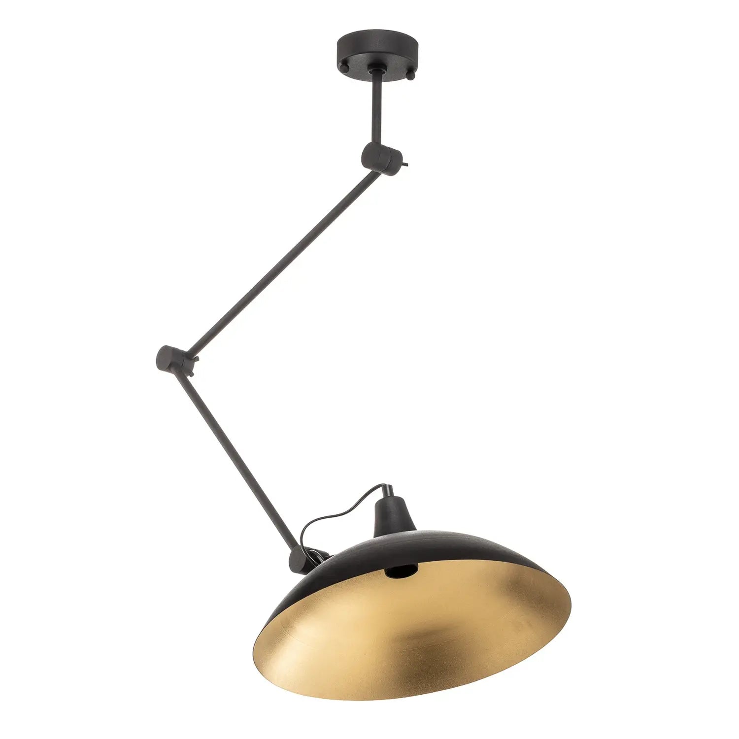B-Ware Aldex Deckenlampe Leuchte Lampe 808 Verstellbar 1 Flammig Schwarz Gold Metall