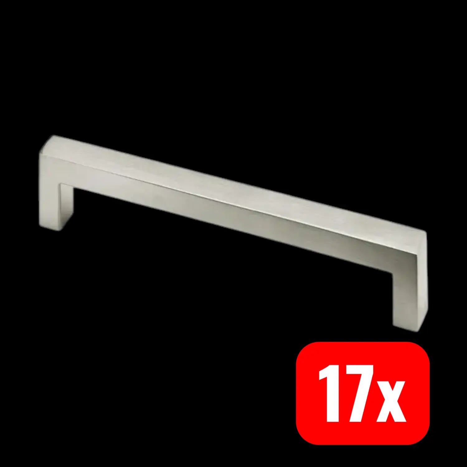 B-Ware Hettich Möbelgriff Griff Anzio Edelstahl 192 Mm Knauf Gebürstet 202 Mm 17 Stück