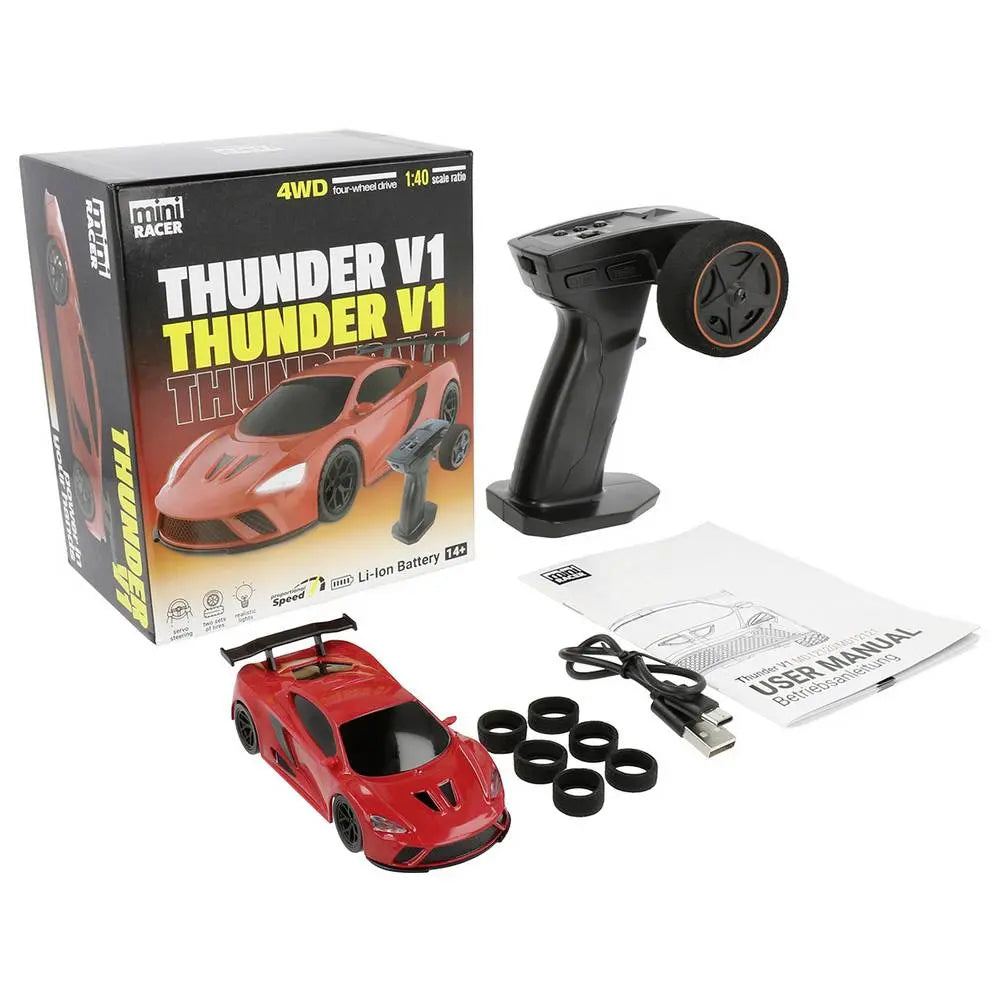 B-Ware Modster Rc Modellauto Rennwagen Mini Racer Rot Thunder V1 Rot Allradantrieb Rt R