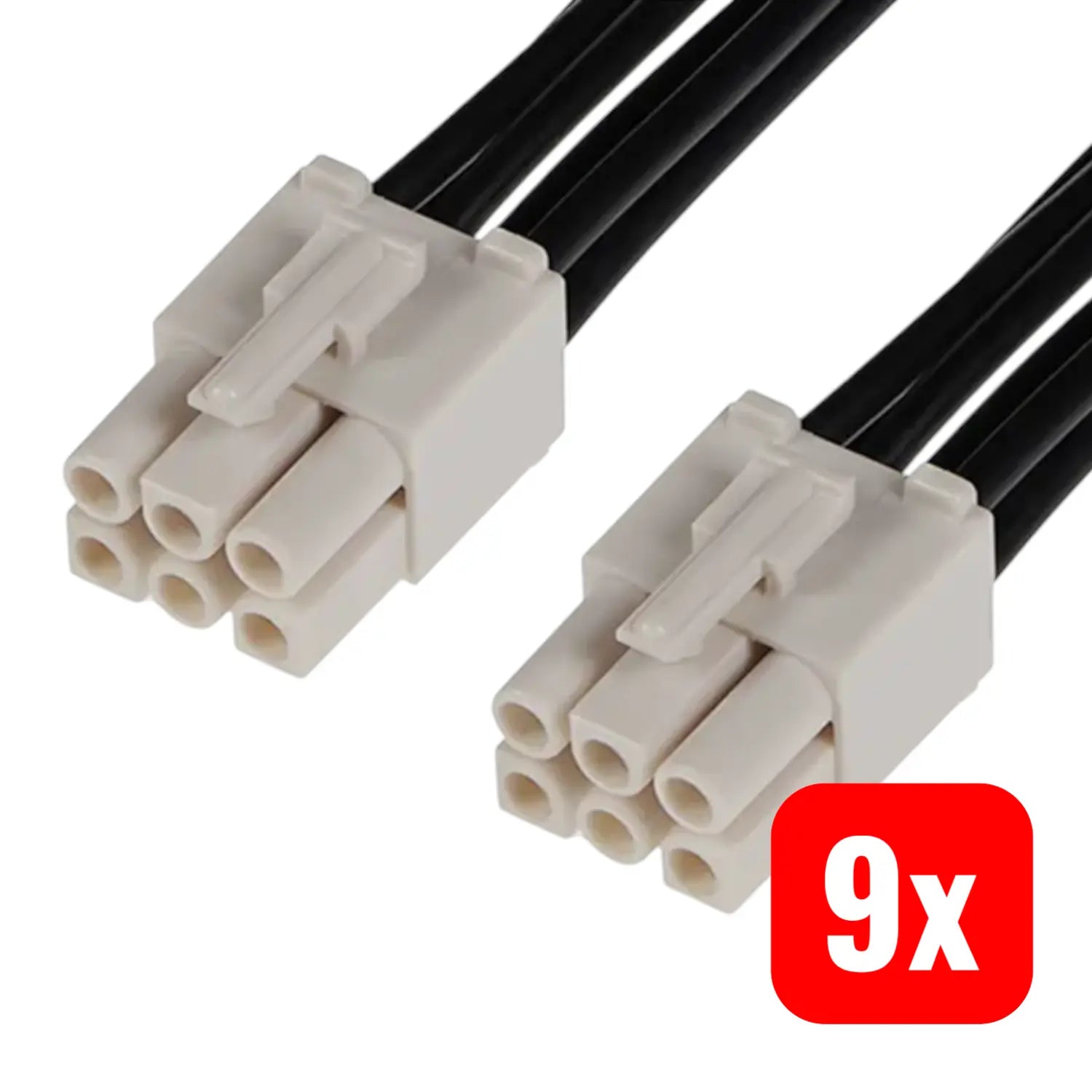 B-Ware Molex Kabel Verbindung Leitung Stiftgehäuse Kabelsatz Natur 6polig 600mm 9 Stück