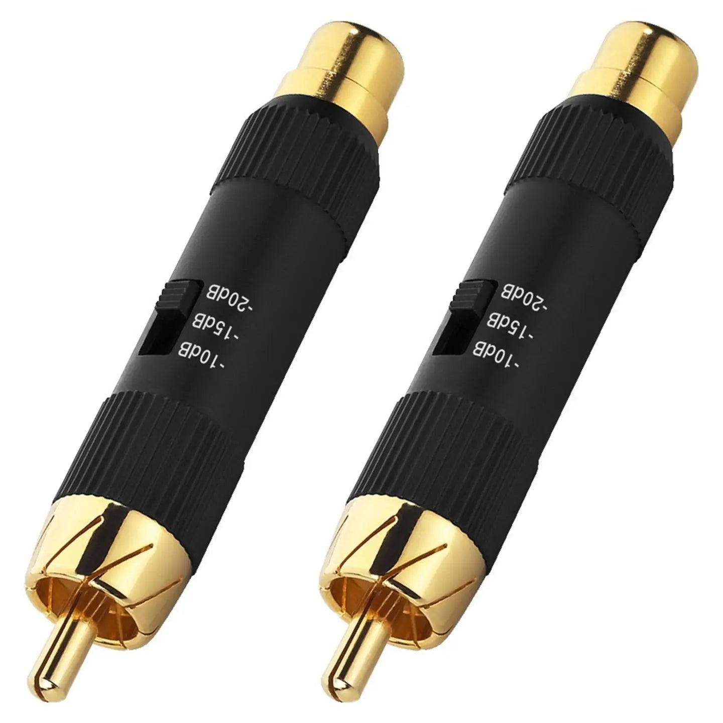 B-Ware Monacor Pegelminderer Dämpfungsenker Passiv Cinch Stecker Vergoldet 2 Paar