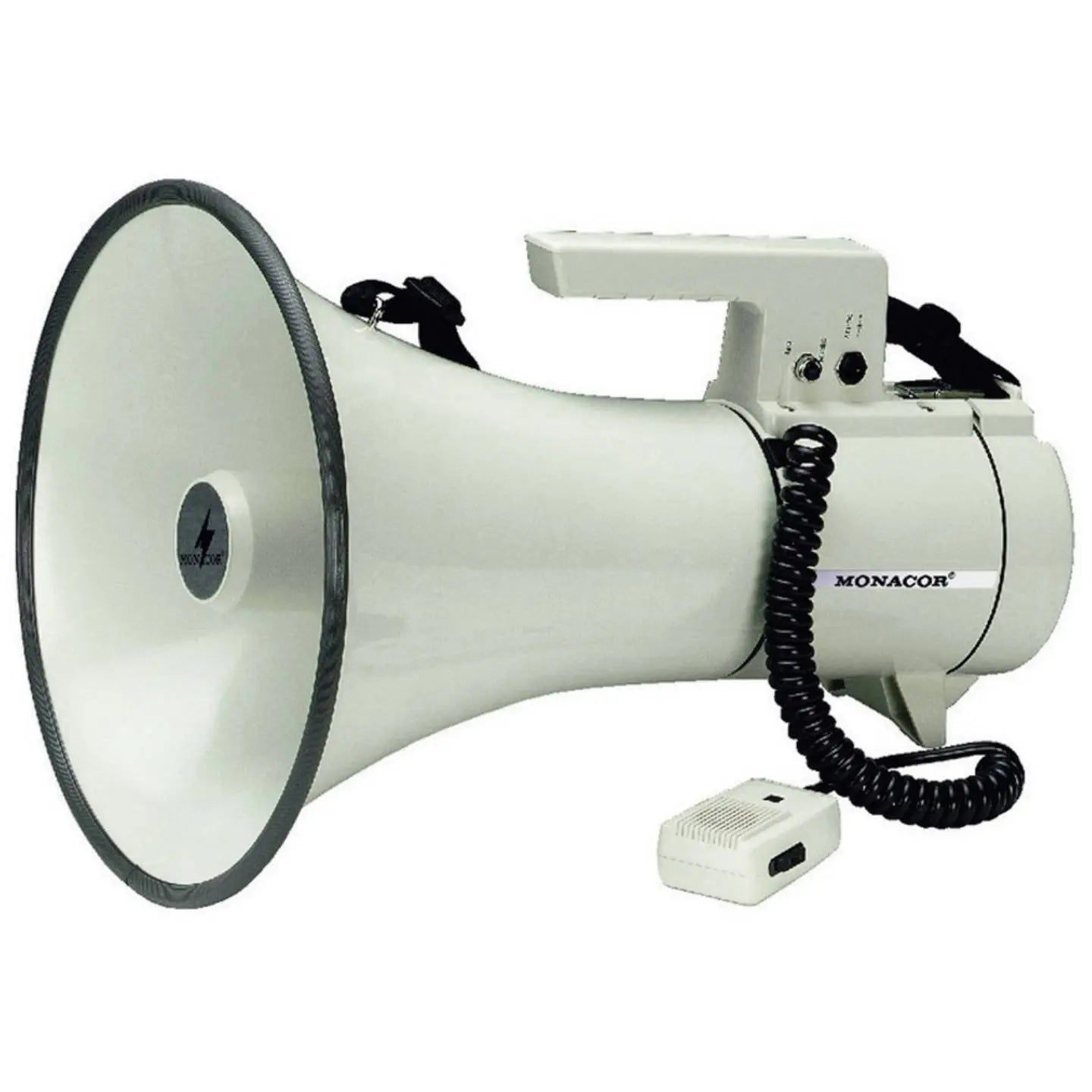 B-Ware Monacor Megaphon Lautsprecher Tm 35 Megafon Handmikrofon Weiß Haltegurt Sirene