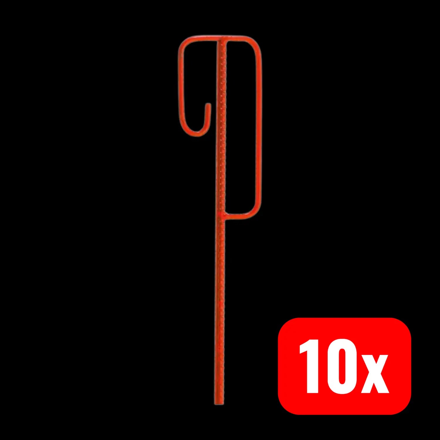 B-Ware Moravia Absperrhalter Absperrung Rot Lackiert Rundstahl 12mm 1250mm 10 Stück