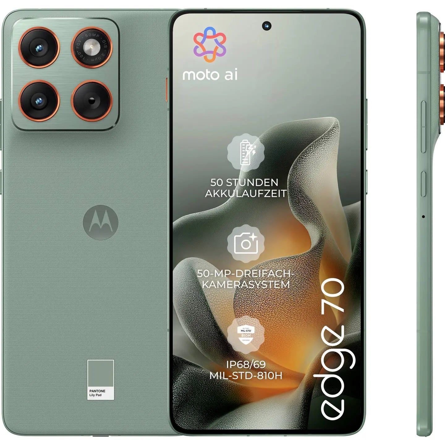 B-Ware Motorola Smartphone Handy Motorola Edge 70 Lily Pad 512 Gb Mobiltelefon Android