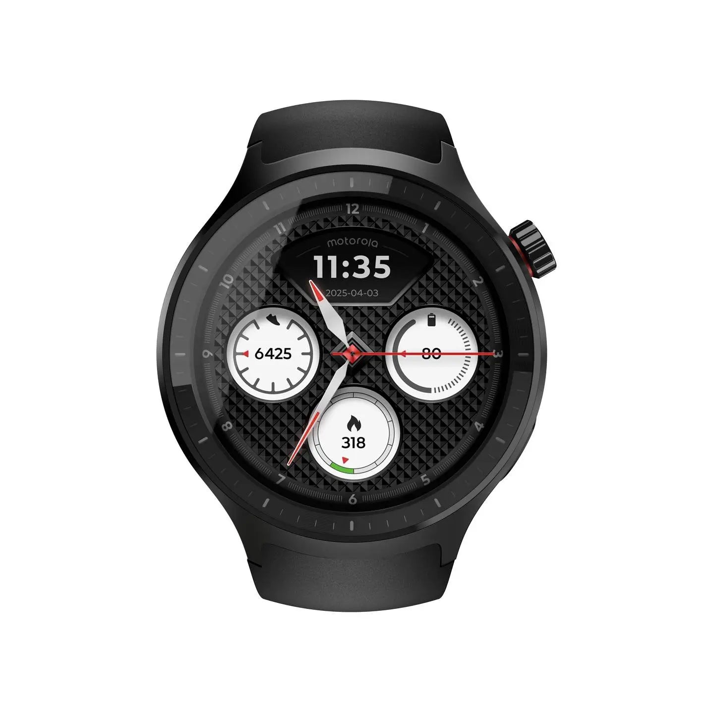 B-Ware Motorola Smartwatch Uhr Moto Watch Basic Schwarz Silikonarmband Always On Display