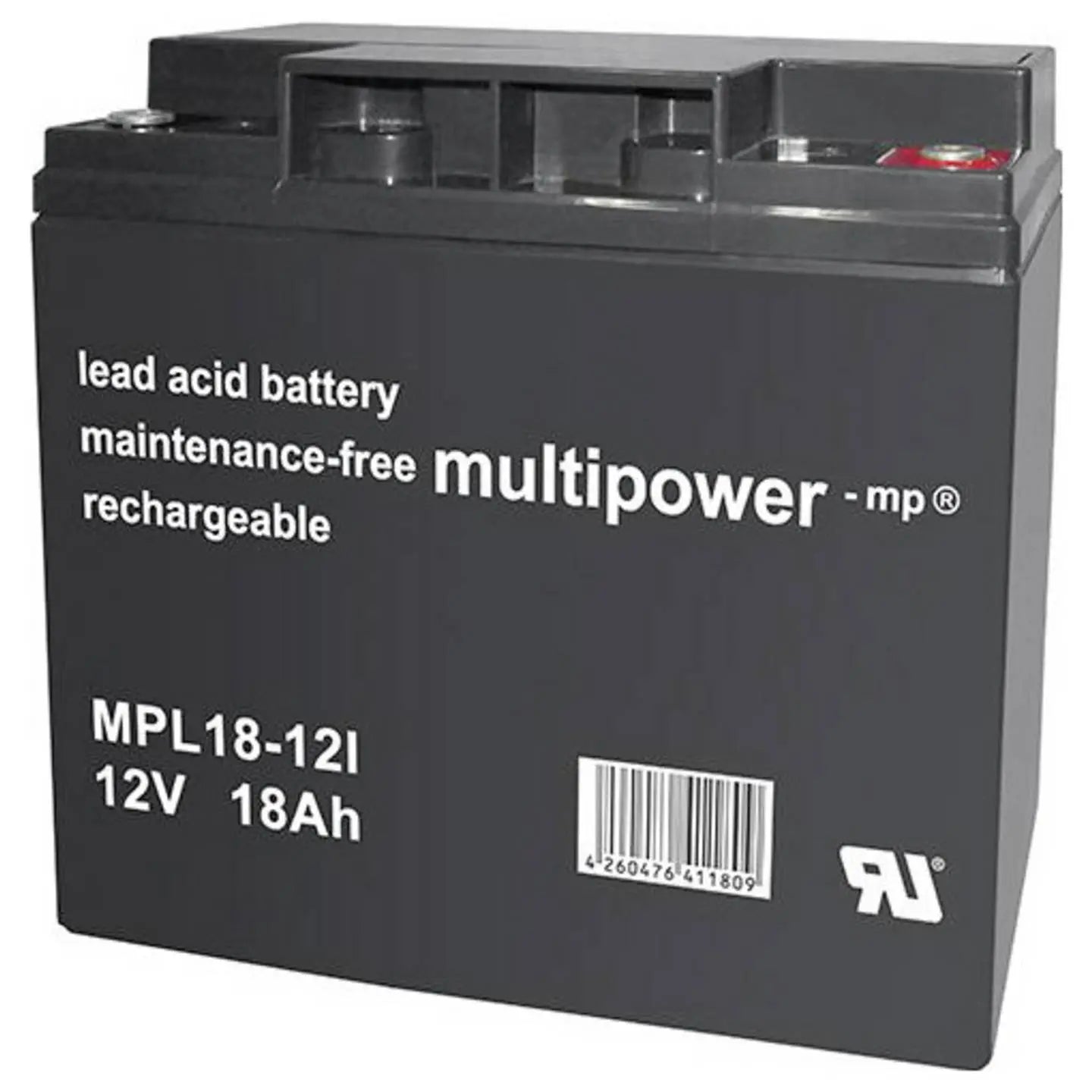 B-Ware Multipower Bleiakku Akku Speicher Mpl18 12 Blei Vlies Agm Wiederaufladbar