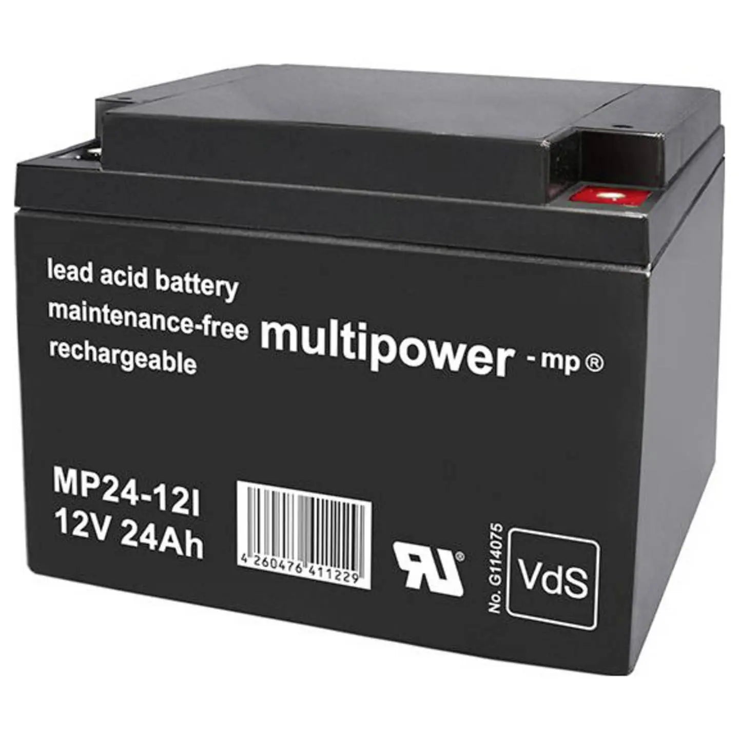 B-Ware Multipower Bleiakku Batterie Mp24 12 I Agm Verschlossen Wartungsfrei Vds