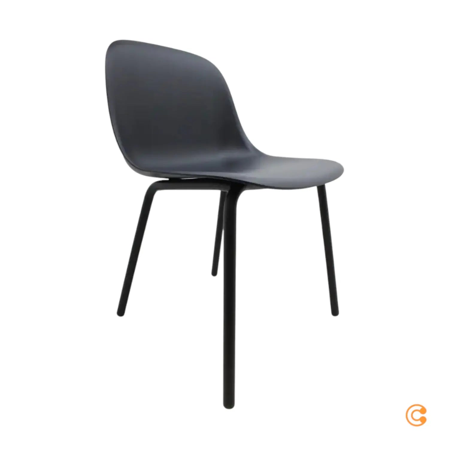 B-Ware Muuto Fiber Outdoor Stuhl Gartenstuhl Sitz Anthrazit Schwarz Siehe Text/Foto
