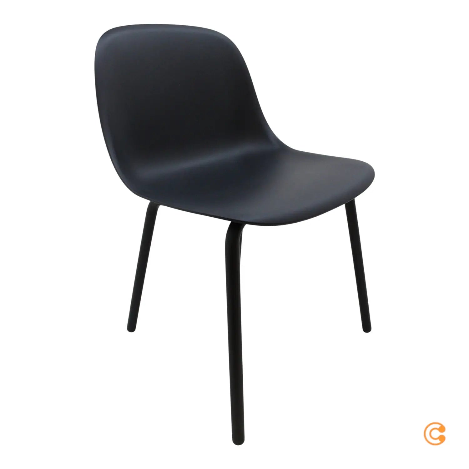 B-Ware Muuto Fiber Outdoor Gartenstuhl Kunststoffgleiter Anthrazit Siehe Text/Foto