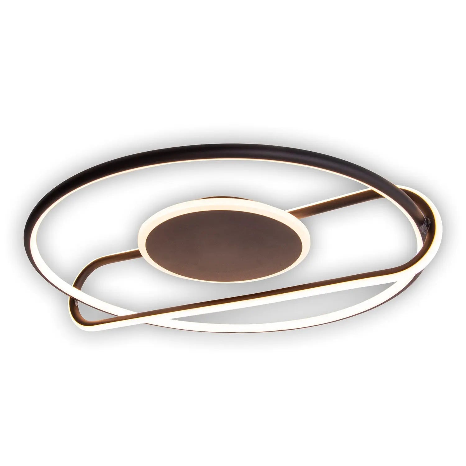 B-Ware Näve Brendan Led Deckenleuchte Lampe Deckenlampe Schwarz Rund 54 Cm