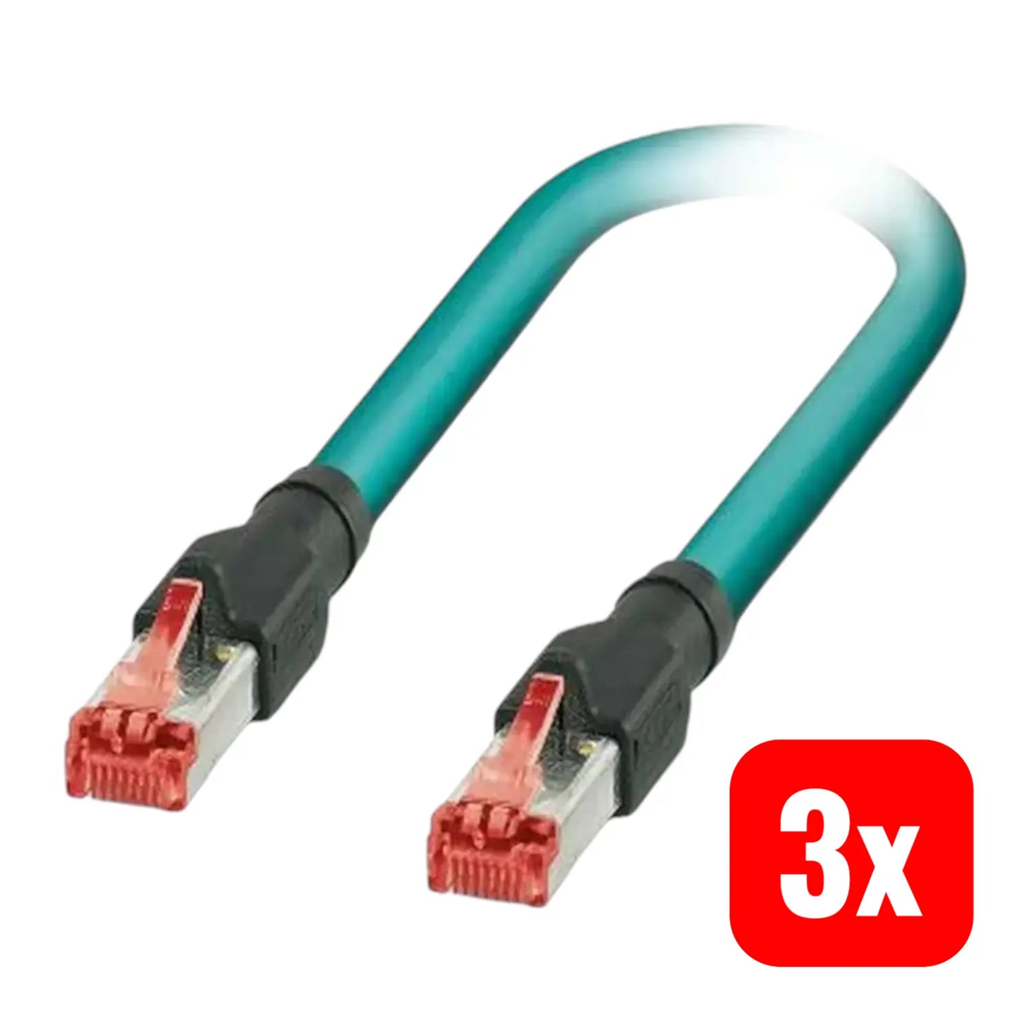 B-Ware Phoenix Contact Netzwerkkabel Patchkabel Rj45 Ethernet Kabel Blau 3 M 3 Stück