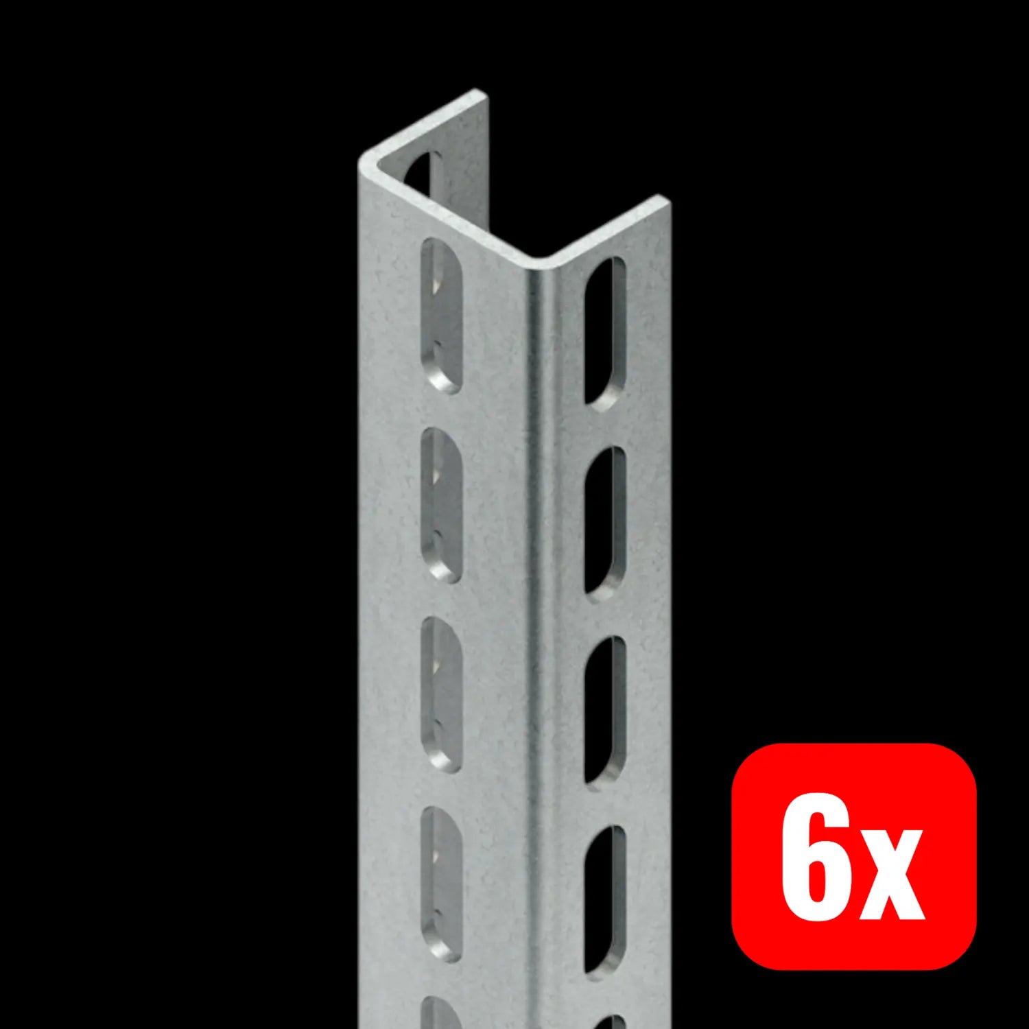 B-Ware Niedax Profil U 6040/200 F Montage Tragschiene Stahl Feuerverzinkt 6 Stück